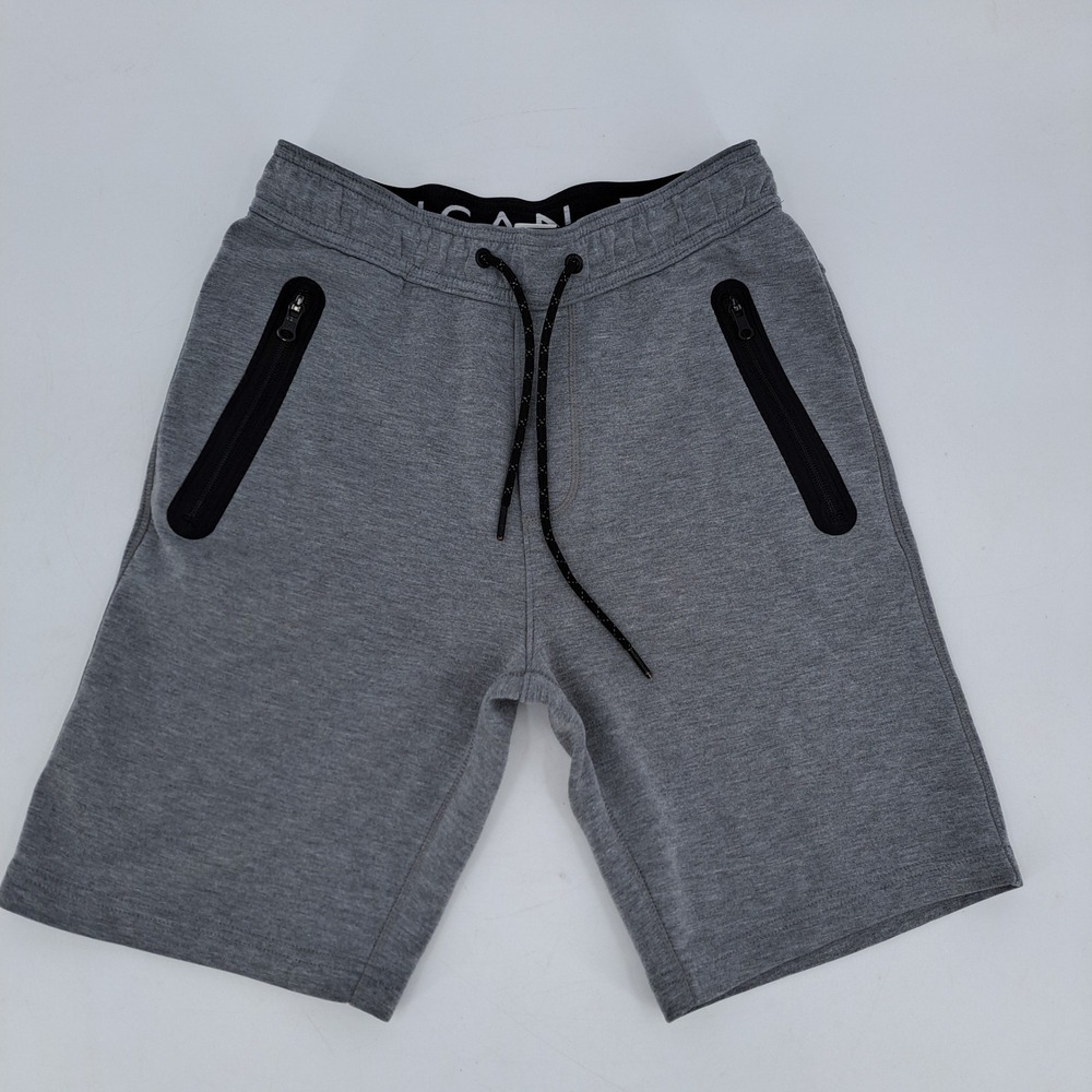 American Eagle Active Shorts Mens XS Polyester Viscose Gray Heather Zip Pockets
